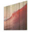 Minimalisme vague rouge paysage - art mural en bois côtier sur bois de pin naturel-1565101954
