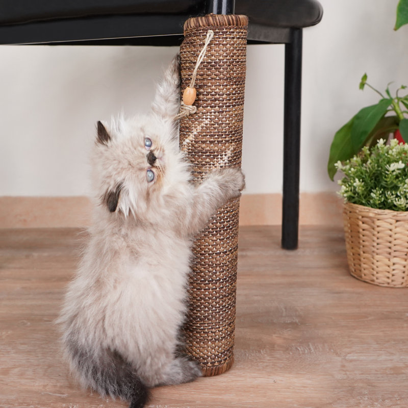 Tapis à griffer enveloppant pour pieds de table - Tapis à griffer en jute naturel pour meubles