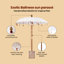 Balinese Parasol Cream Cotton, Solid Wood-1308678104