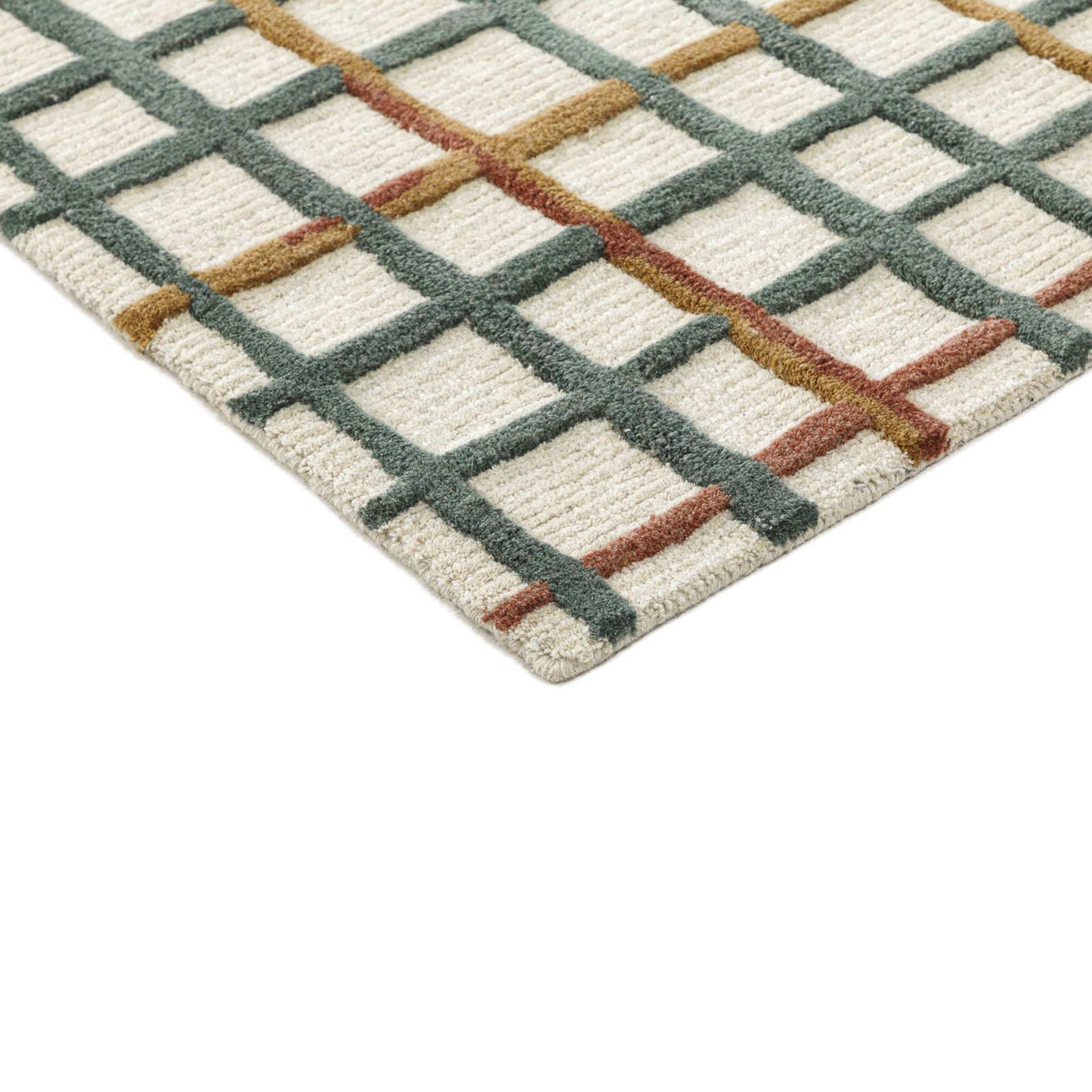 Multi Hand-Tufted Geometric Rug, Rectangle 2' x 3'