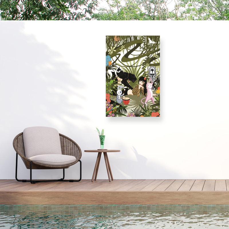 Michael David Ward - Suivez votre cœur - Toile d'extérieur Jungle Fantasy, H 47 po x l 30 po