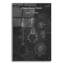 «Toilettes, piston, brevet, tableau noir», art mural en verre acrylique-731339503
