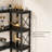 7-story large corner bookshelf | Modern industrial ladder rack, home office metal frame display rack-136846811