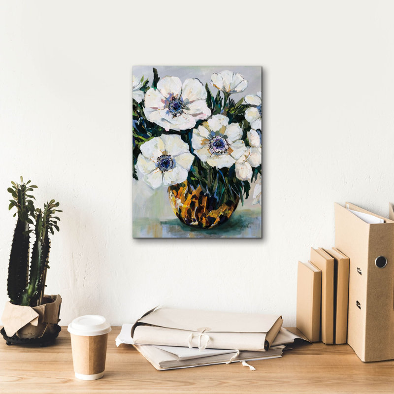 «Fall Festive White» par Jeanette Vertentes, art mural sur toile, H 16 po x l 12 po x P 0,75 po