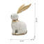 Figurine de lapin blanc en magnésium avec oreilles en fer doré