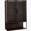 Vitrine lumineuse de 51,2 po de hauteur avec porte en verre trempé, vitrine à cadre en métal DEL, style minimaliste moderne, pour le salon, le bureau et le bureau
