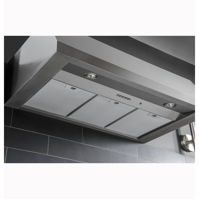 36" 600 CFM Convertible Wall Mount Range Hood in Silver with Night Light, 36"