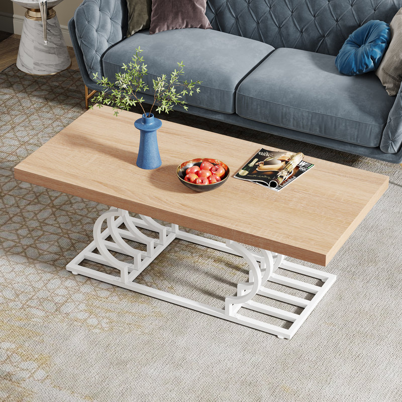 Coffee Table, Beige, White