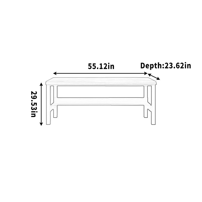 Pieds en fer massif en forme de H à bords biseautés, H 29,53 po x l 55,12 po x P 23,62 po