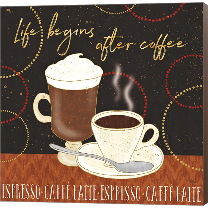 Fresh Coffee II - impression sur toile tendue, H 12 po x l 12 po x P 1,5 po