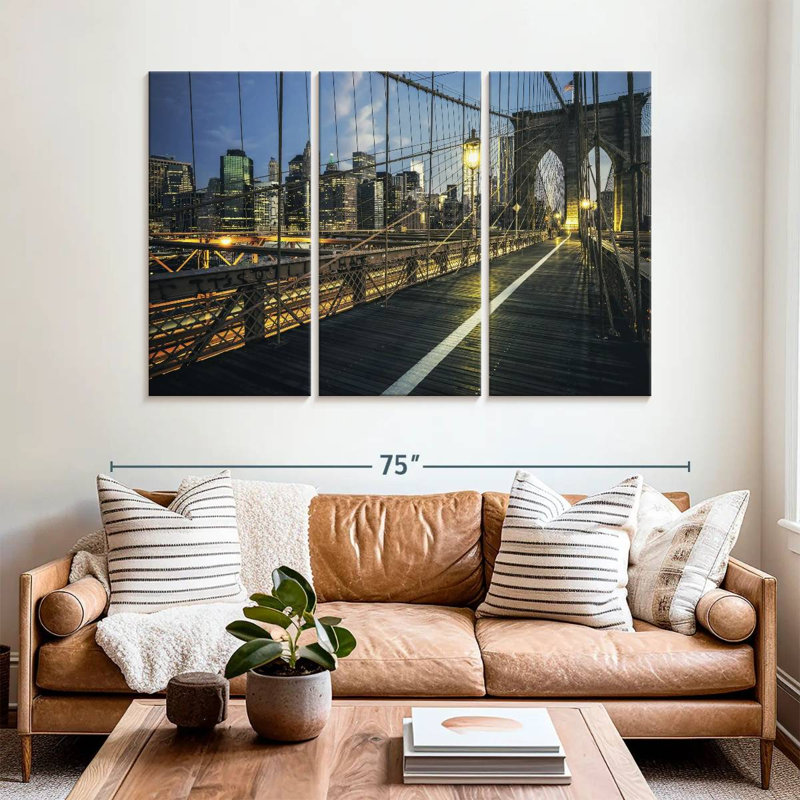 Brooklyn Bridge Lighting, 42" H x 65" W