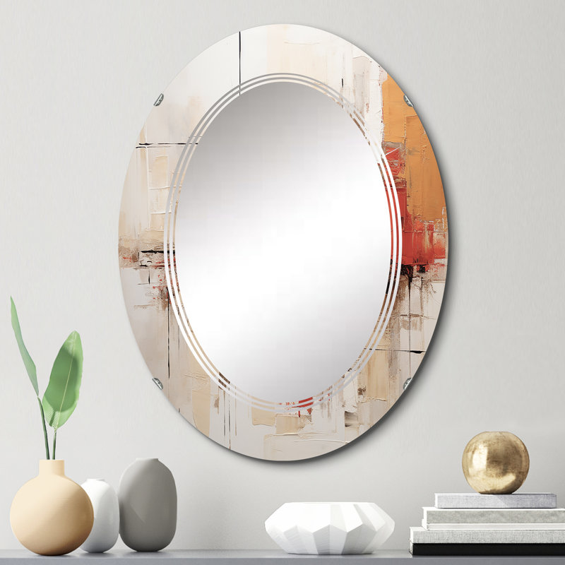 Botein - Miroir mural moderne ovale, 30 po x 20 po
