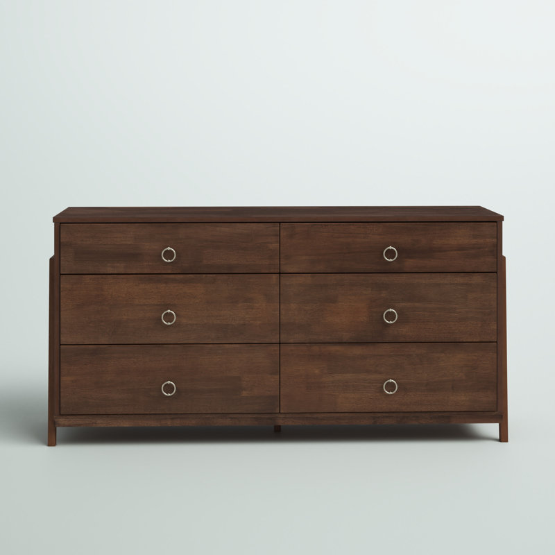 Commode double 6 tiroirs Selzer, Tabac