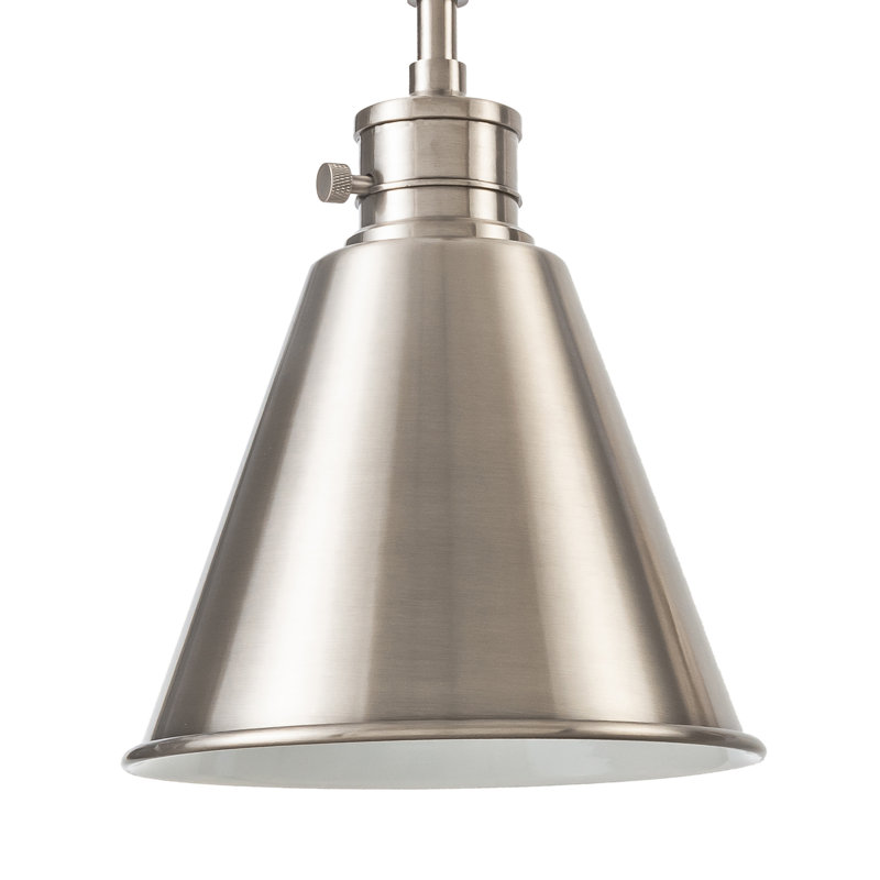 Alihan Steel Swing Arm Sconce, Brushed Nickel, Silver