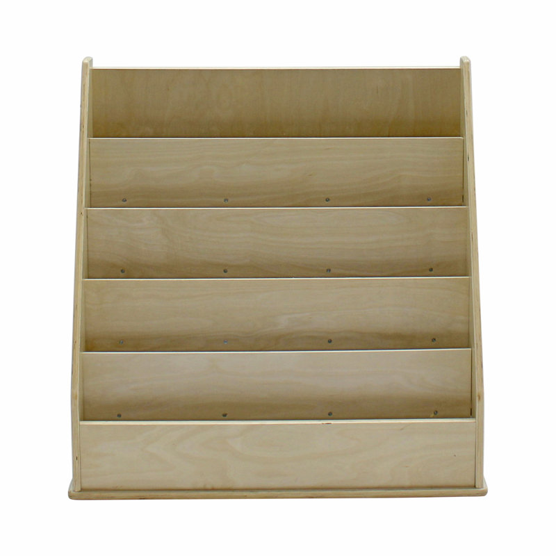 Natural Birch 5-Shelf Kids Book Display Stand