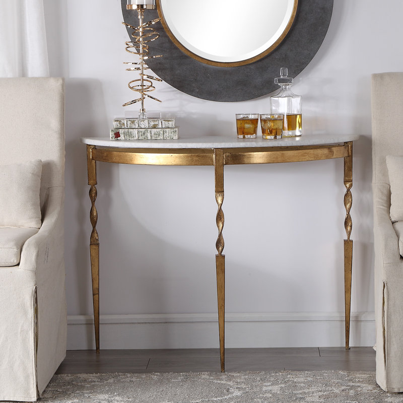 Imelda 40'' W Stone Console Table