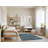 Machine Washable Abstract Gray Area Rug