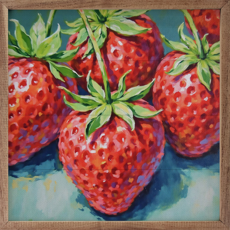 Fraises vives d'été, H 16 po x l 16 po