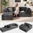 Cloud Modular Sectional Couch with L-Shape Lounge Chair, Deep Seating, No Assembly Required, Living Room and Bedroom Cushioned Sofa-1286188995