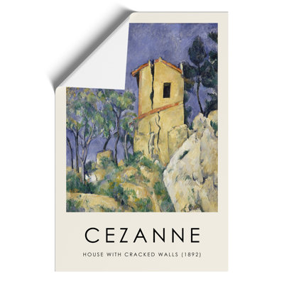 House with the Cracked Walls Print by Paul Cezanne - Frameless Print
