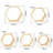 Brizleth 5 Piece Hexagon Bamboo Solid Wood Floating Shelf