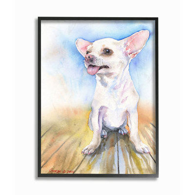" Chihuahua Dog Pet Animal Watercolor Painting "