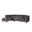 Jazlynne Velvet L-Shaped Sectional Left Hand Facing