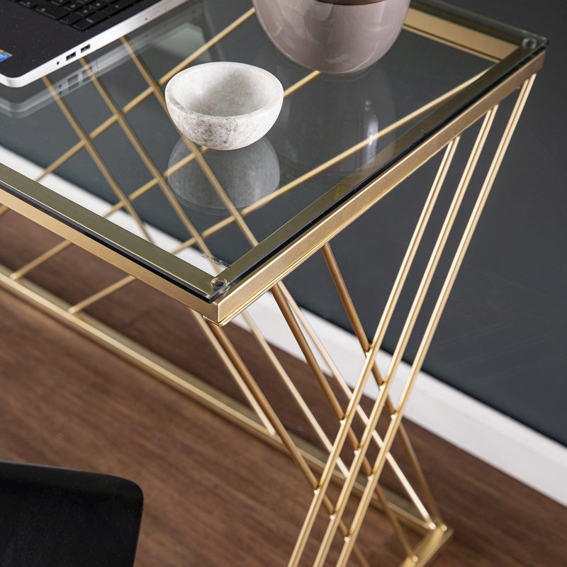 Bureau moderne avec plateau en verre