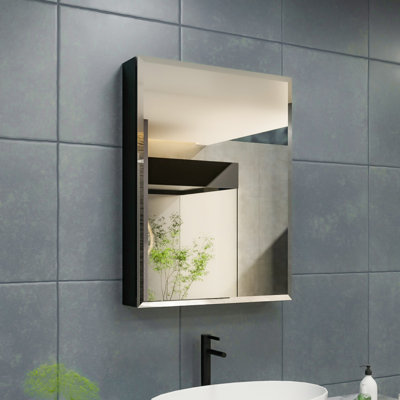 Armoire à pharmacie Hennagan avec miroir et 4 tablettes réglables