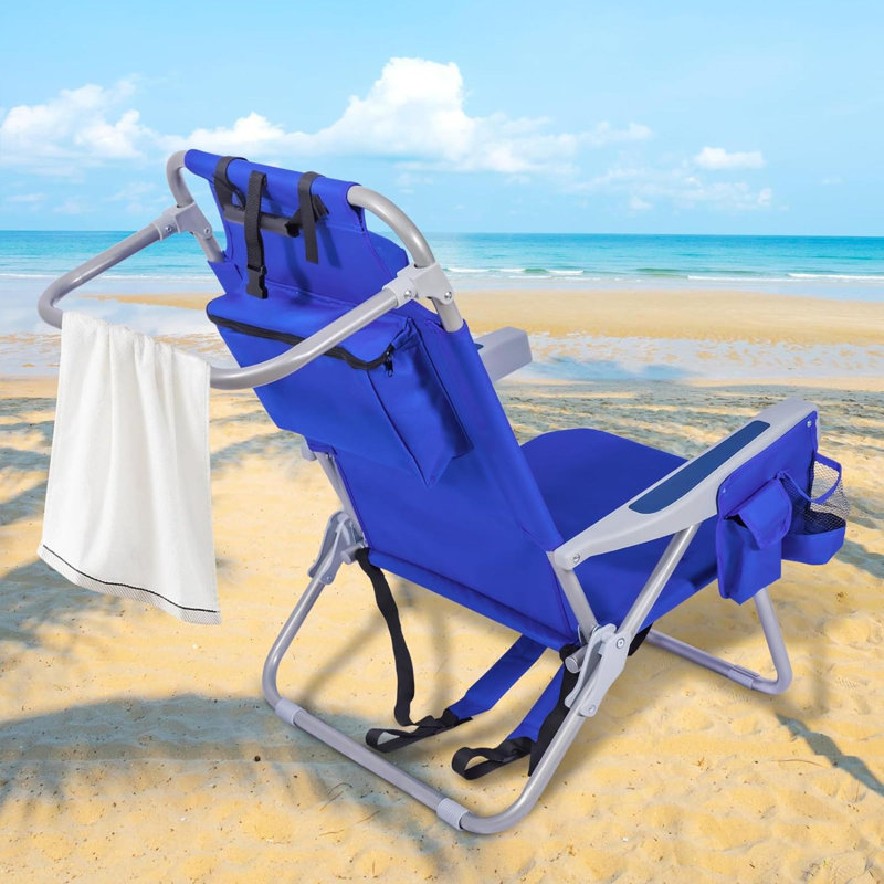 Chaise de camping pliante avec coussins Raritan