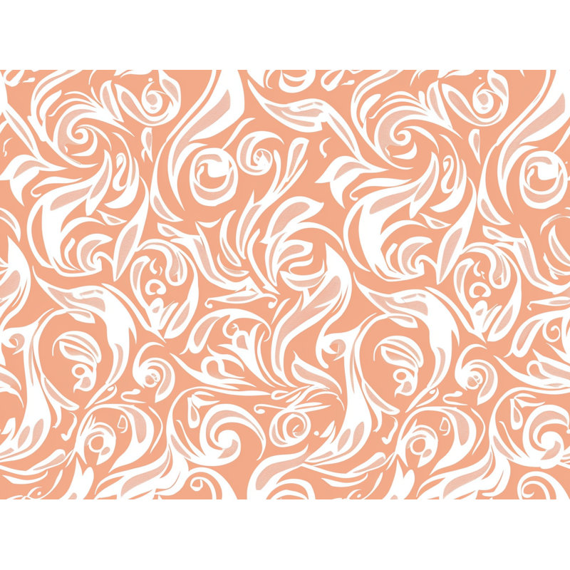 Swirls Artwork Bathroom Room Darkening Curtain Pair, 20" W x 84" L