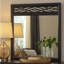 Miroir de commode Amiyas 22 X 40, conception géométrique, bois d'hévéa, finition noire