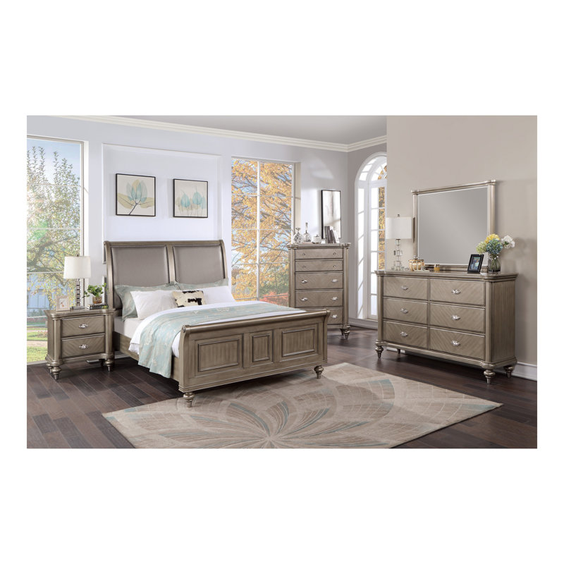 Mobilier de chambre à coucher avec commode 1 pièce Luxury Classic