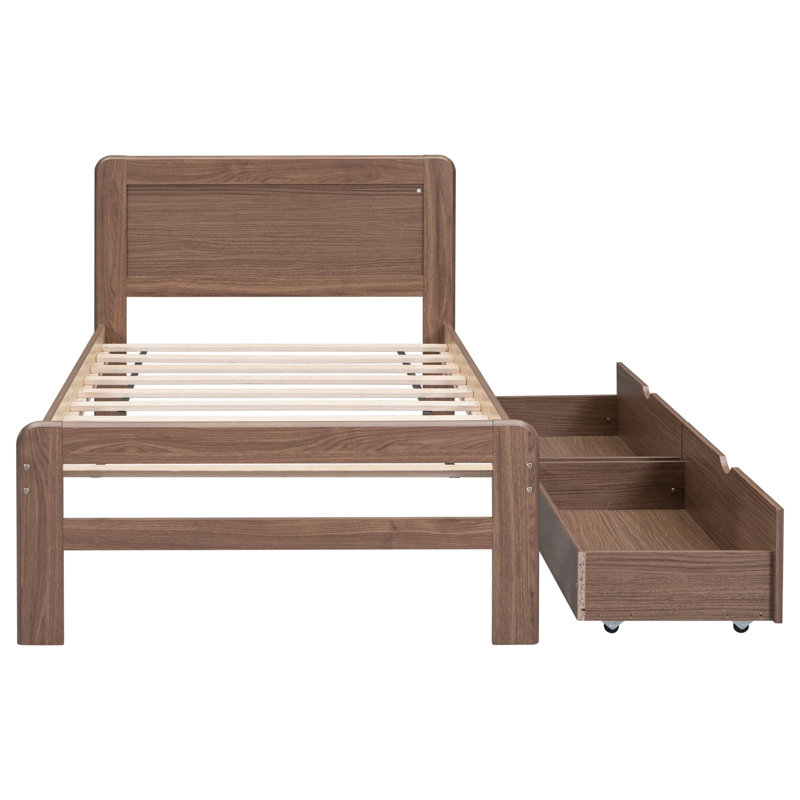 Lit standard simple avec rangement Wylean