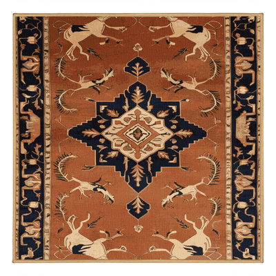 Machine Washable Persian Brown Area Rug