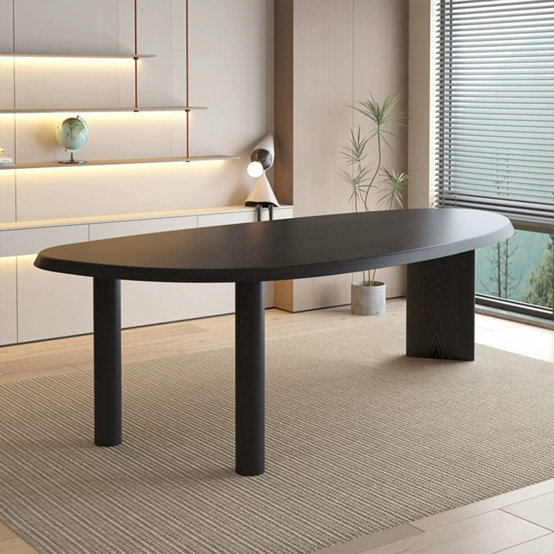 Bureau en bois massif noir Freeform, H 29,53 po x l 62,99 po x P 27,56 po