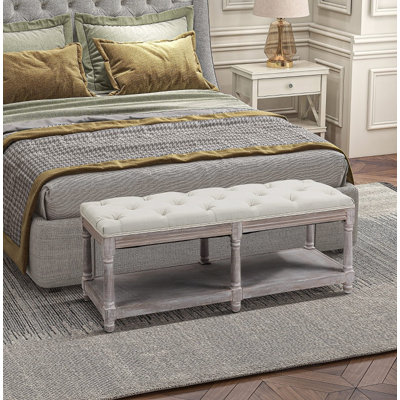 Fabric Upholstered Storage Bench