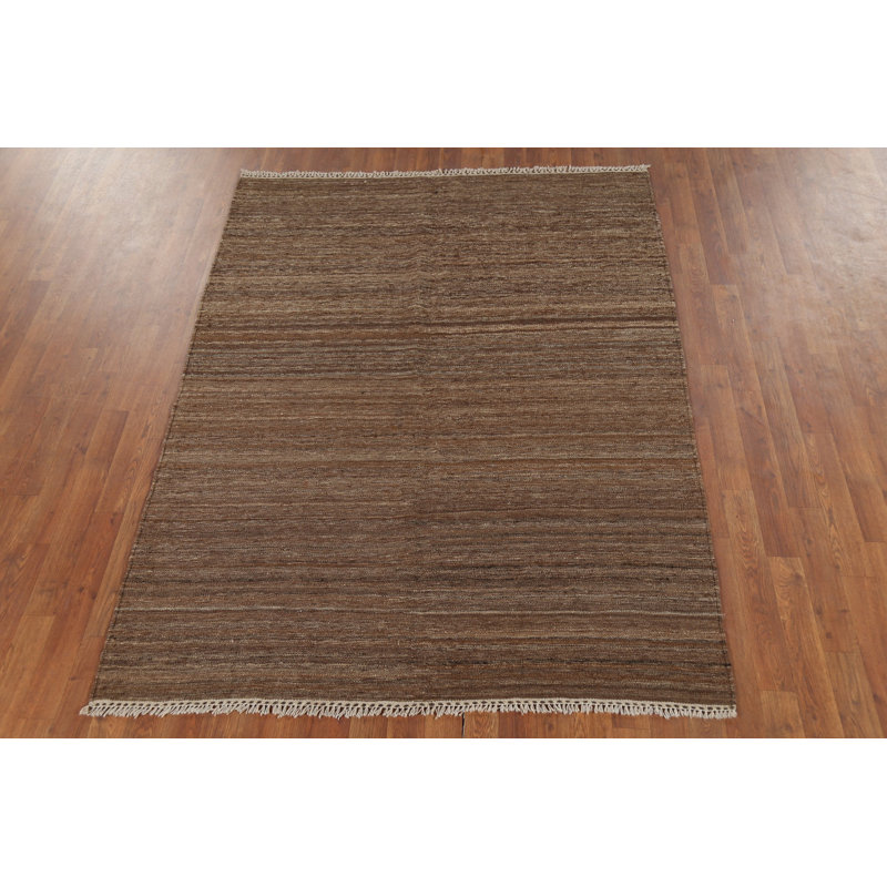 Brown Striped Kilim  Rug 5x7