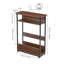 Industrial Rustic 3 Tier Side Table With Magazine Rack-113652734