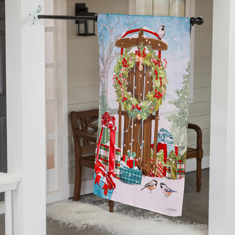 Drapeau de Noël traîneau en suède