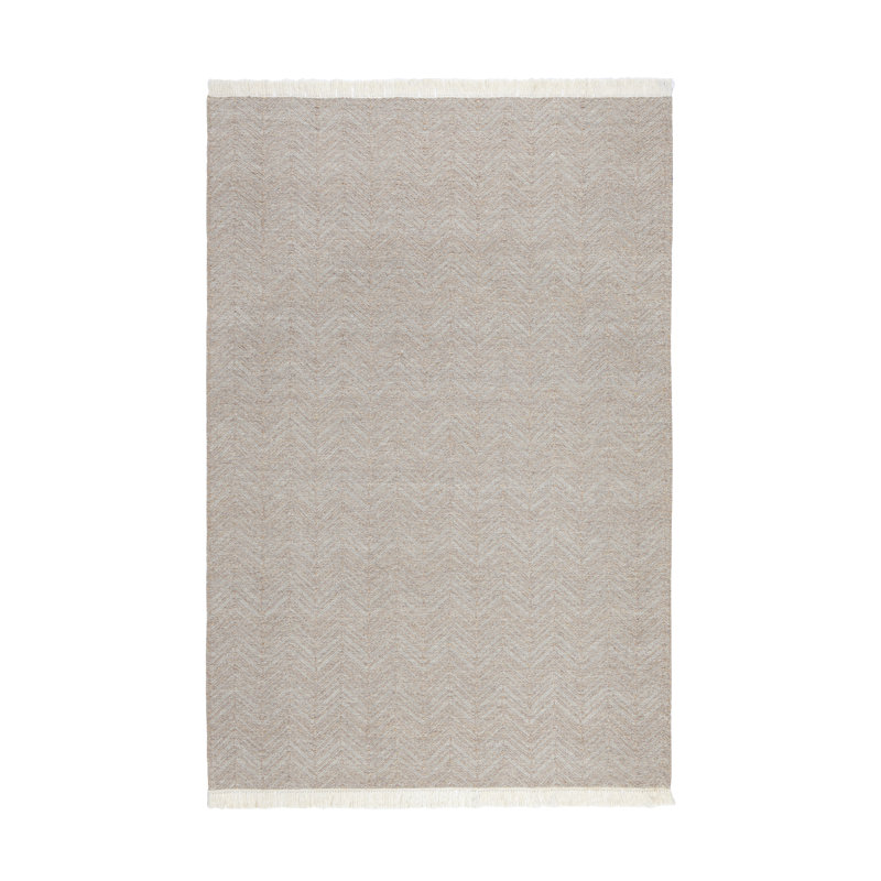  Handmade Flatweave Neutral Gray Rug, Rectangle 5' x 8'