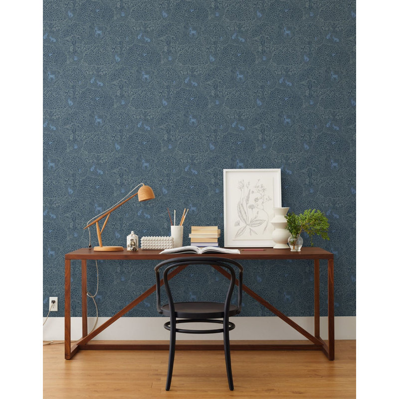 Woodland Wallpaper | Traditional / Roll - 27" x 30', Midnight
