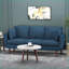 Canapés 3 places style contemporain | Tissu bleu marine