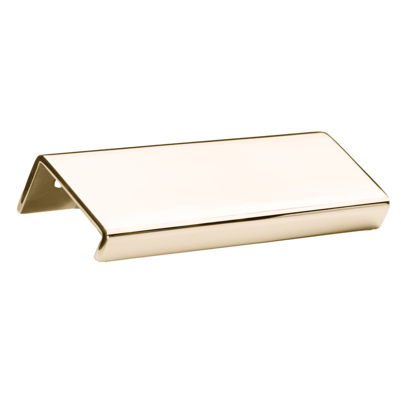 Modern Cabinet Finger Edge Pull, Satin Brass, 11.02