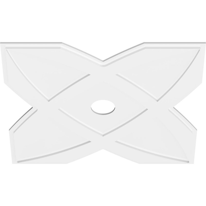 Médaillon de plafond contemporain en PVC de qualité architecturale 40 po x P 5 po x P 14 po x P 1 po Titus