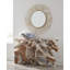 Round Honeycomb Mirror Brass