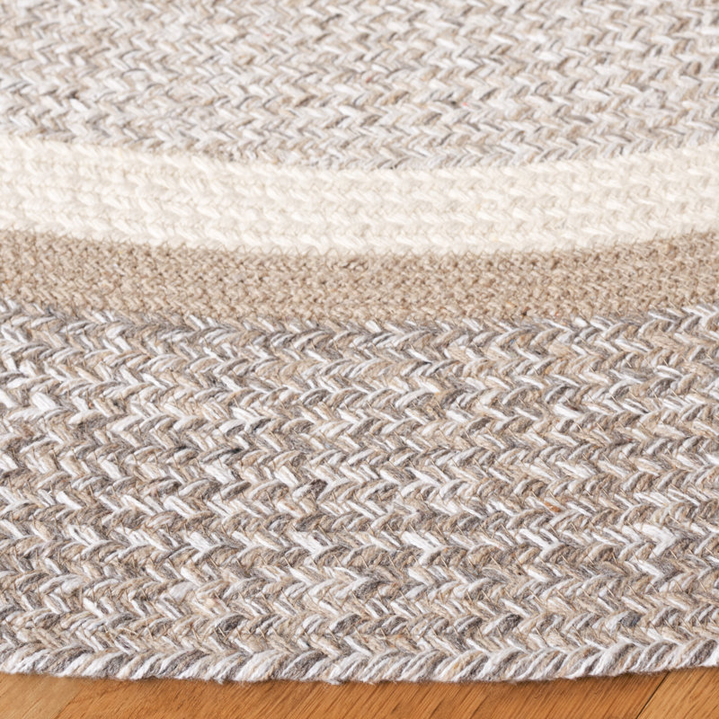 Tapis tressé 754 beige / ivoire, Rond 5 pi