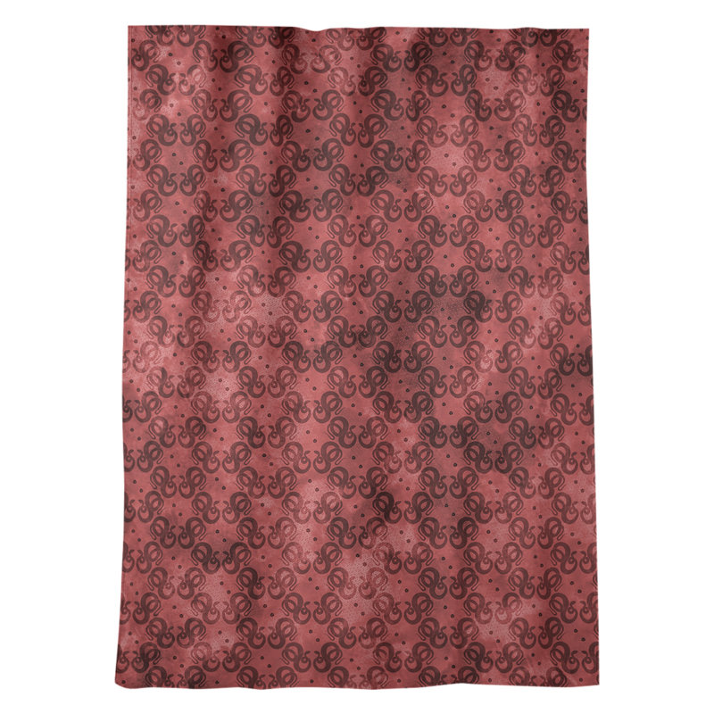 Rideaux de fenêtre à motif vert serpents, Rouge