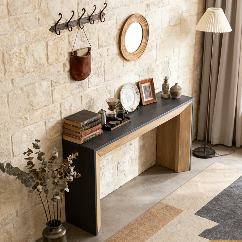 Console Elegant, Brun et noir