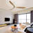60 Inch Indoor Modern Ceiling Fan With 3 Color Dimmable 6 Speed Remote Control 3 Solid Wood Blade For Living Room-1295649416-1295649423